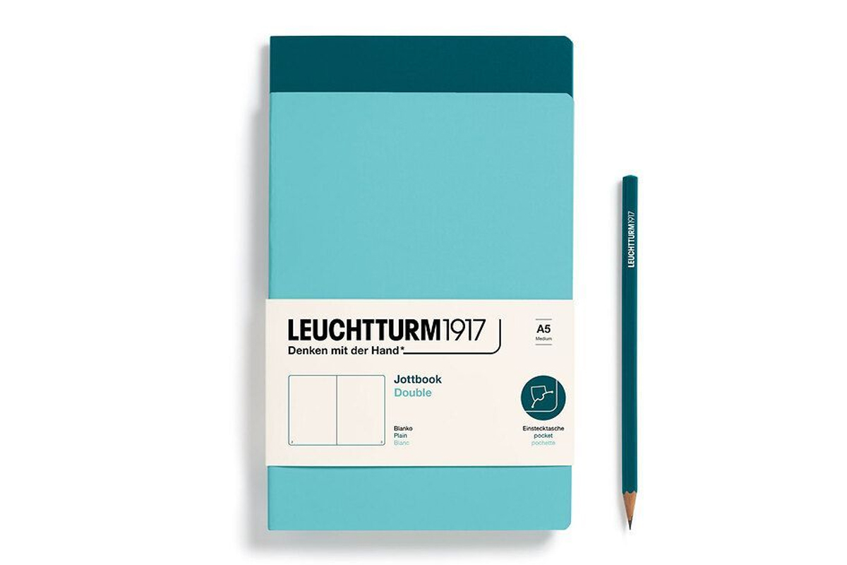 LEUCHTTURM1917 Jottbook Plain A5 Aquamarine & Pacific Green